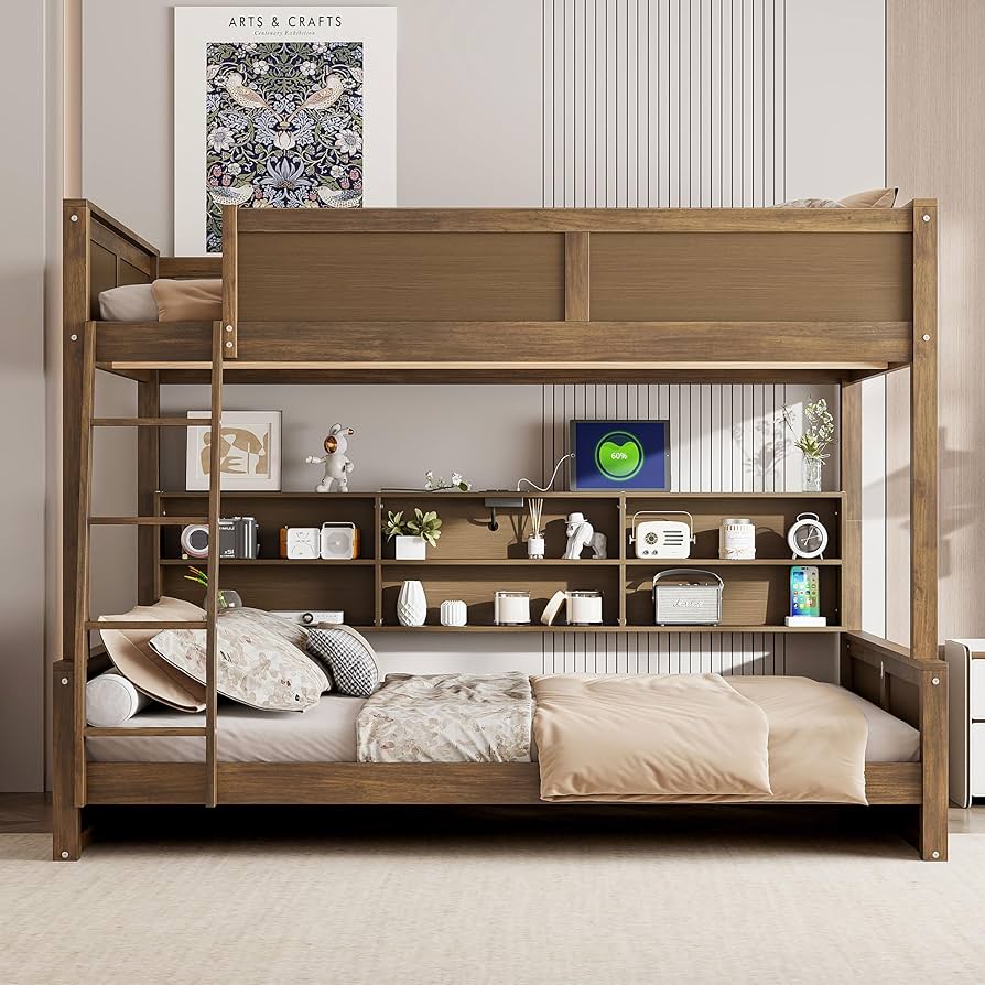 Amazon.com: VilroCaz Modern Full XL Over Queen Bunk Bed with